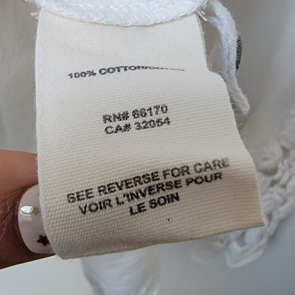 FREE PEOPLE Retro Henley Thermal Crocheted Cuff Ivory. - Picture 4 of 9